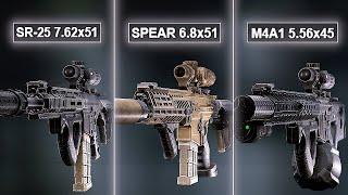 SPEAR 6.8 vs SR-25 vs M4A1 (Meta Build Comparison)