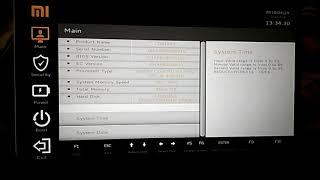  Сетап/Setup/БИОС/BIOS у Xiaomi Mi Notebook Air 12.5"