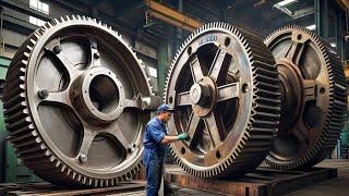 Biggest Gear of Manufacturing The Largest Industrial Gear for Rolling Mill Plant HugeGear Production