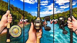 Fly Fishing vs Spin Fishing vs Bait Caster - Which One Wins? (Multi-species Fishing)