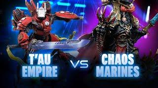 NEW T'au Empire vs Chaos Space Marines Competitive Battle Report