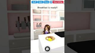 Making BREAKFAST in Adopt me!  #roblox #speedbuild #croissant #food