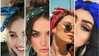 Прически с платком/ Ro'mol bilan soch turmagi/ Hairstyles with scarfs/ Eşarp ile saç modelleri.