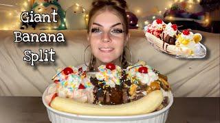 GIANT BANANA SPLIT MUKBANG! (Vegan)