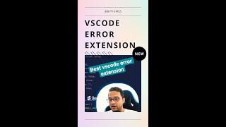 Best vscode error extension #shorts #vscode #programming  #javascript