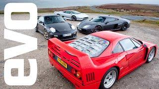 Ferrari F40 v Porsche GT2 RS v Noble M600 v Jaguar XJ220 | evo Magazine