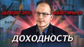 Депозит под 20% или квартира с 6% годовых в августе 2024?