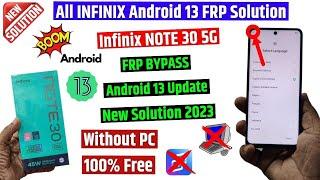 All Infinix Mobile FRP Unlock Android 13 Update: Infinix Note 30 5g Frp Bypass (without pc)