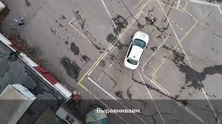 Разбор  упражнения "змейка" на площадке автошколы "Твиспо".