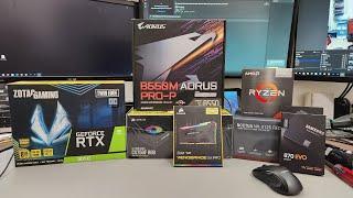 New Desktop PC Build, Ryzen 5600G, RTX 3050, 16GB RAM, 500GB Samsung 870 Evo SSD, B550M AORUS PRO-P