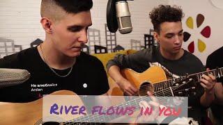 Yiruma-river flows in you в 2 ГИТАРЫ (AkStar feat Хижина Музыканта)|СТЕРЕО ЗВУК+TABS