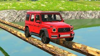 Cars vs Log Bridge – BeamNG.Drive