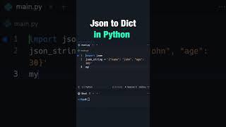 Json to Dictionary in Python  #softlinks #python #softwaredevelopment