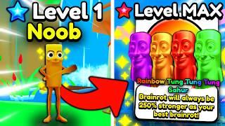 Starting Over as NOOB with RAINBOW TUNG TUNG SAHUR in Brainrot Evolution! (Roblox)