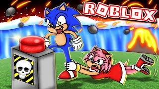  DON'T TOUCH THE BUTTON!! - Sonic & Amy Play ROBLOX