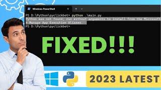 How to FIX Python was not found run without arguments to install from windows store (EASY)