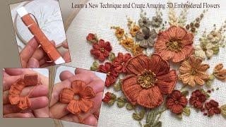 Learn This Technique to Make Endless 3D Embroidery Flower Designs!