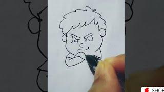 Angry boy drawing #shorts #angryboy