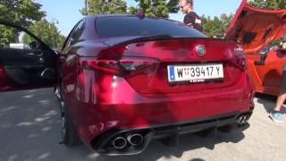 Alfa Romeo Gulia Quadrifoglio exhaust Sound, hard revs & accelerations