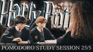 Hogwarts Library  POMODORO Study Session 25/5 - Harry Potter Ambience  Focus, Relax & Study