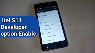 itel S11 Developer option Enable