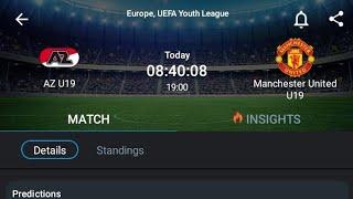 LIVE:AZ U19 VS Manchester United U19 Europe,UEFA Youth League