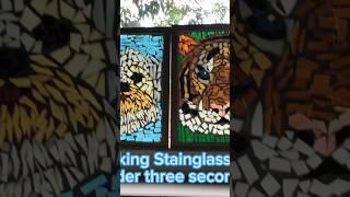Making Stainglass and under three seconds #glass #kidsvideo #shorts #tiger #dog #Stainglass