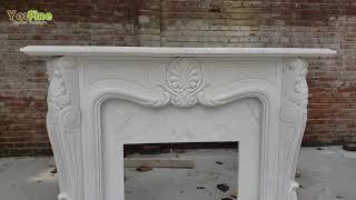 Modern Stone Fireplaces French White Marble Fireplace Surround