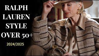 How to Dress in the Style of Ralph Lauren Autumn Winter 2024 for Mature Women