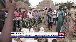 Election 2024: The New Force donates bicycles and livestock to the people of Tolon. #ElectionHQ