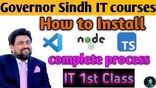 How to Install Node.js, Visual Studio and TypeScript complete process #governorsindh #trending #fyp