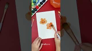 Painting Fall Florals with the Emma Lefebvre X Craftamo Botanical Brush Set #shorts #youtubeshorts