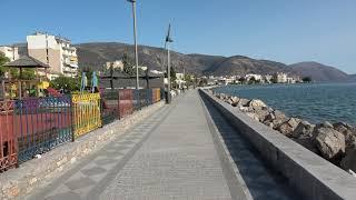 Itea Beach in GREECE - walking around Oct 2020 ιτέα