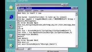 iloveyou-virus on Windows 98 SE