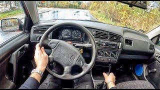 1994 Volkswagen Golf Mk3 [1.4 60HP] | POV Test Drive #959 Joe Black