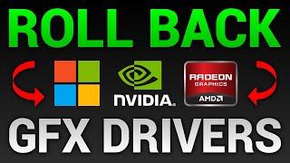 Roll Back Nvidia And Radeon Graphics Drivers - Even When Roll Back Is Disabled (2022)