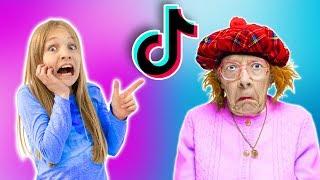 Amelia and Avelina are best friends with granny and make a TikTok video