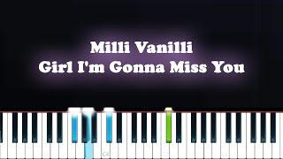 Milli Vanilli - Girl I'm Gonna Miss You (Piano Tutorial)