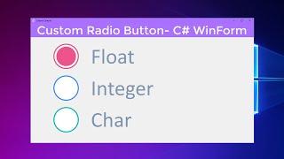 Custom RadioButton - WinForm C#