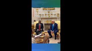 Trump ambushes South Africa’s president with “white genocide” claims