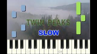 SLOW piano tutorial "TWIN PEAKS" serie theme, David Lynch, 1990, with free sheet music (pdf)