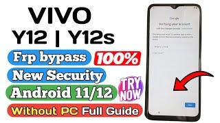 Vivo Y12 Frp Bypass Android 11/12 | Vivo Y12s Frp bypass | All Vivo frp bypass New Method | No PC