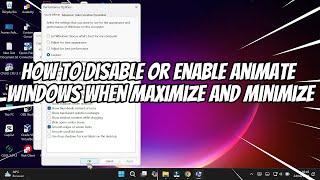 How to Disable or Enable Animate Windows When Maximize and Minimize