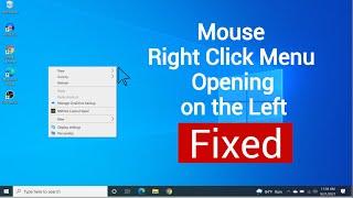 FIXED! - Mouse Right Click Menu Opens on The Left Side