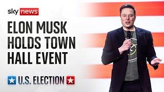 Elon Musk holds town hall event in Pennsylvania