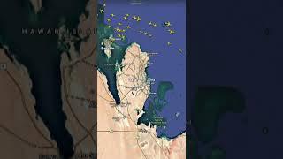 Flight tracker shows planes avoiding Qatar as Iran attacks US airbase #shorts