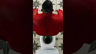 red Hulk VS toilet Hulk ( When the red hulk wants to sit on the toilet hulk )     #shorts #hulk