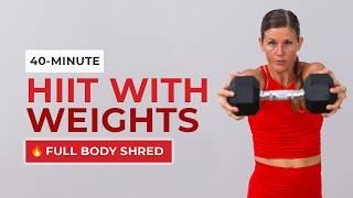 40-Minute Dumbbell HIIT (Full Body Shred Workout)