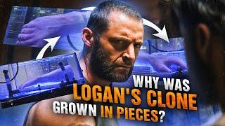 Why Logan's clone was grown and stored in pieces