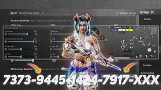 New Update 3.4Best Sensitivity Code + Control Settings Pubg Mobile/Bgmi Sensitivity 2024,,.